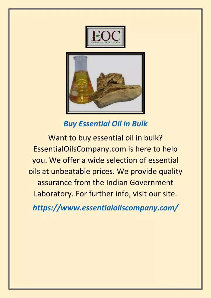 buy essential oil in bulk