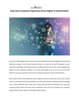 how does customer experience drive digital