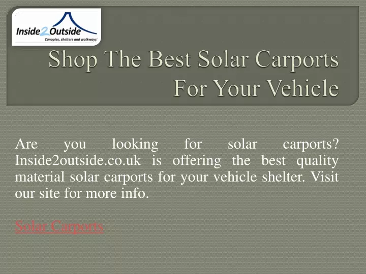 shop the best solar carports for your vehicle