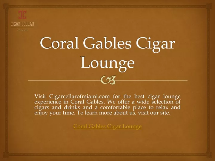 coral gables cigar lounge