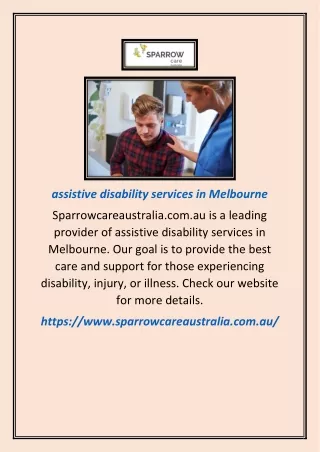 assistive disability services in melbourne