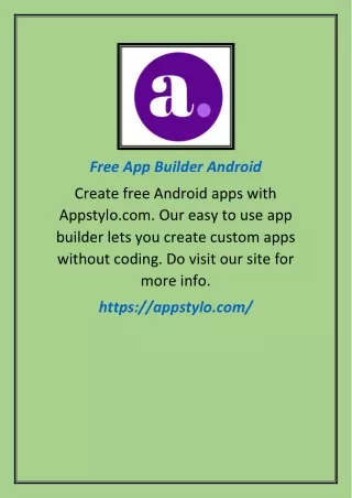 Free App Builder Android