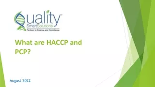 What are (HACCP & PCP) Requirements for GFSI Certification?