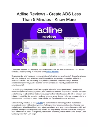 adline reviews create ads less than 5 minutes