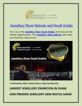 Jewellery Show Bahrain and Saudi Arabia