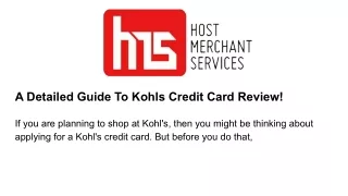 a detailed guide to kohls credit card review