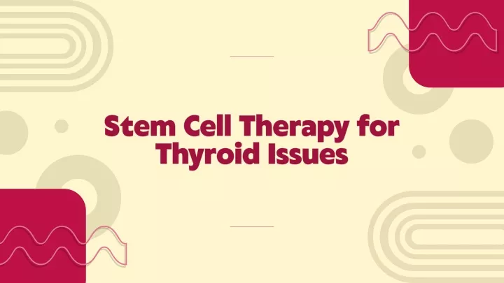 stem cell therapy for thyroid issues