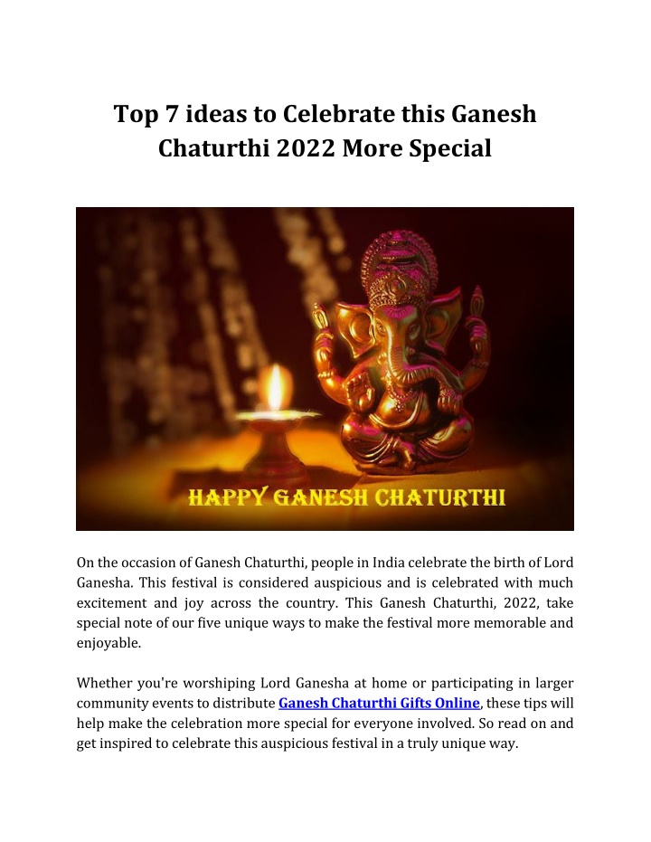 top 7 ideas to celebrate this ganesh chaturthi