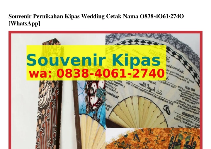 souvenir pernikahan kipas wedding cetak nama o838