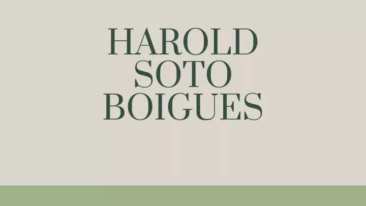 harold soto boigues