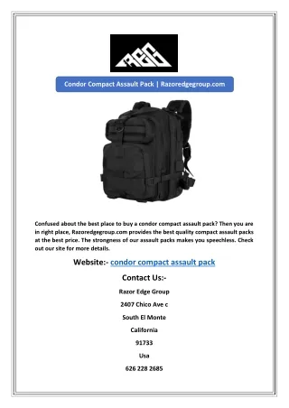 condor compact assault pack razoredgegroup com