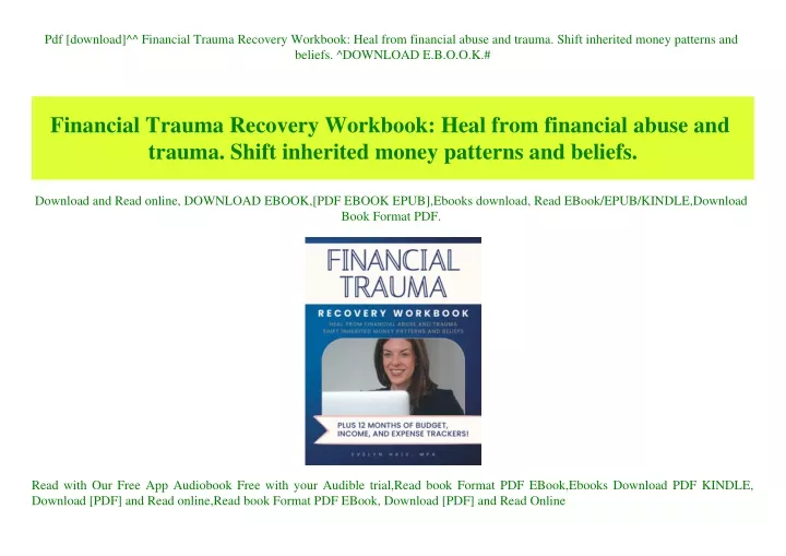 pdf download financial trauma recovery workbook