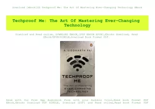 Download [ebook]$$ Techproof Me The Art Of Mastering Ever-Changing Technology EBook