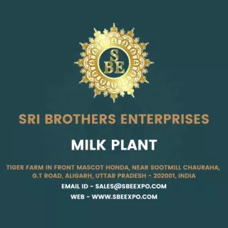 Milk plant equipment sri brothers enterprises Aligarh 7055554775