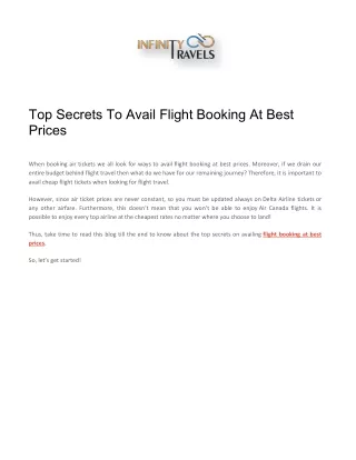 top secrets to avail flight booking at best prices