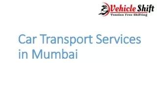 Car Transport Services in Mumbai