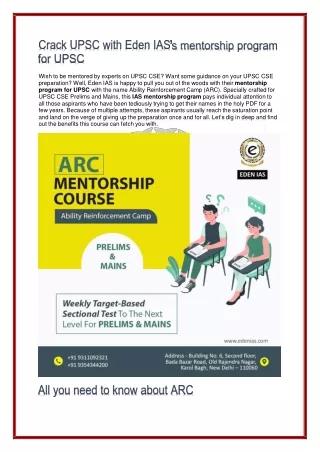 wish to be mentored by experts on upsc cse want