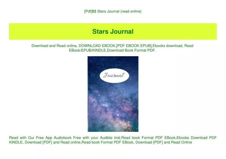 pdf stars journal read online