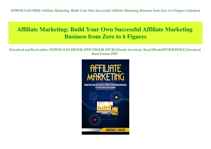 download free affiliate marketing build your