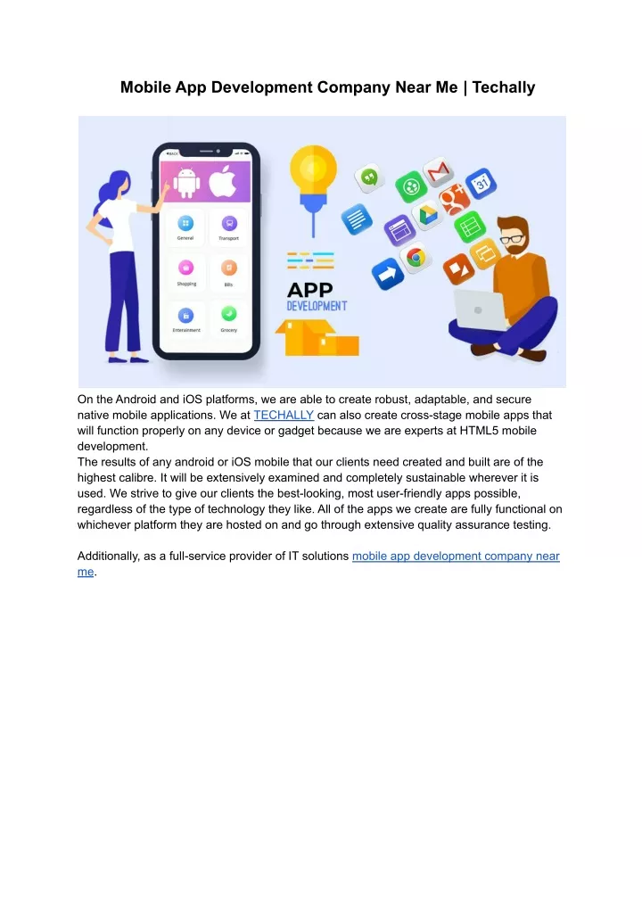 mobile app development company near me techally