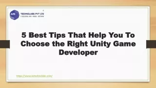 5 Best Tips That Help You To Choose the Right Unity Game Developer