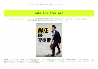 (Download) Wake the Fck up! Read Online