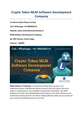 crypto token mlm software development company