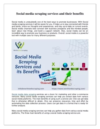 Social media scraping services and their benefits