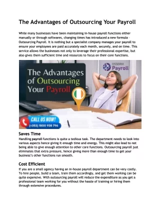the advantages of outsourcing your payroll