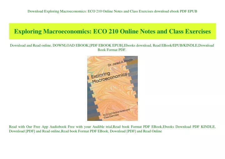 download exploring macroeconomics eco 210 online