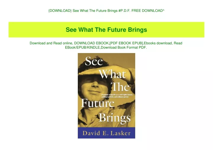 download see what the future brings p d f free