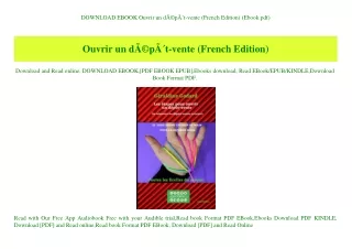 DOWNLOAD EBOOK Ouvrir un dÃƒÂ©pÃƒÂ´t-vente (French Edition) (Ebook pdf)