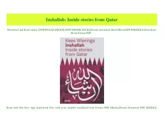 (READ)^ Inshallah Inside stories from Qatar READ PDF EBOOK