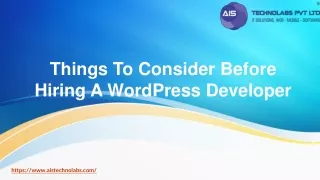 things to consider before hiring a wordpress developer
