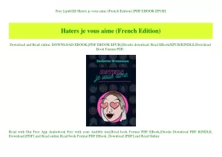 Free [epub]$$ Haters je vous aime (French Edition) [PDF EBOOK EPUB]