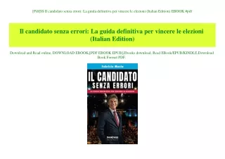 [Pdf]$$ Il candidato senza errori La guida definitiva per vincere le elezioni (Italian Edition) EBOOK #pdf