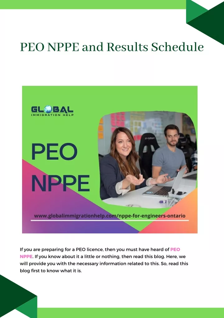 peo nppe and results schedule