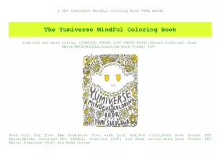 ^READ) The Yumiverse Mindful Coloring Book FREE EBOOK