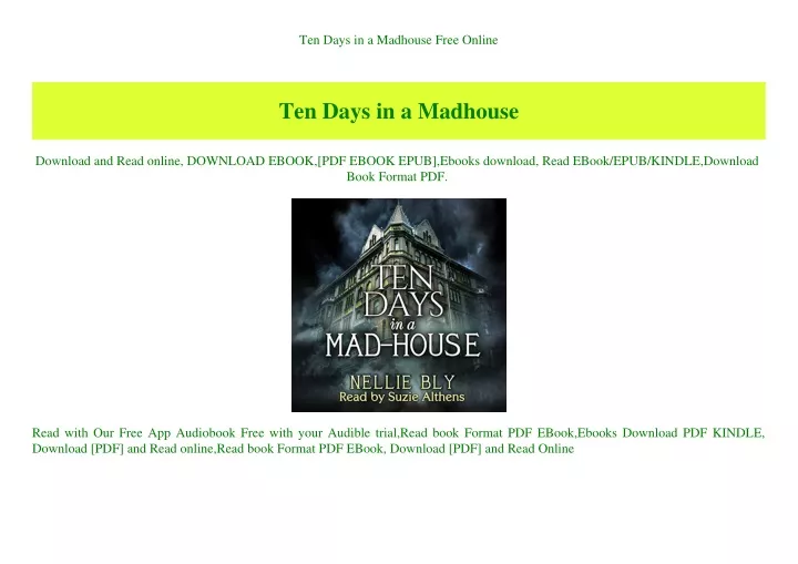 ten days in a madhouse free online