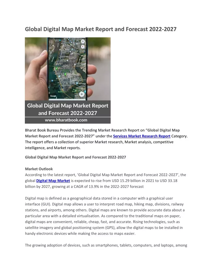 global digital map market report and forecast