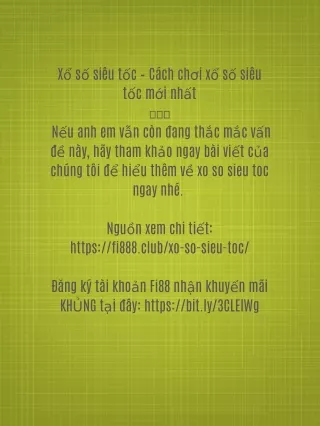 Xổ số siêu tốc