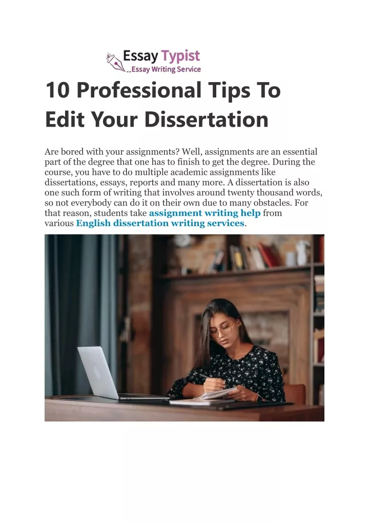 10 professional tips to edit your dissertation