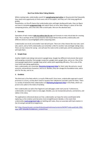 best free online note taking website while