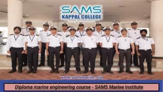Diploma marine engineering course - SAMS Marine Institute