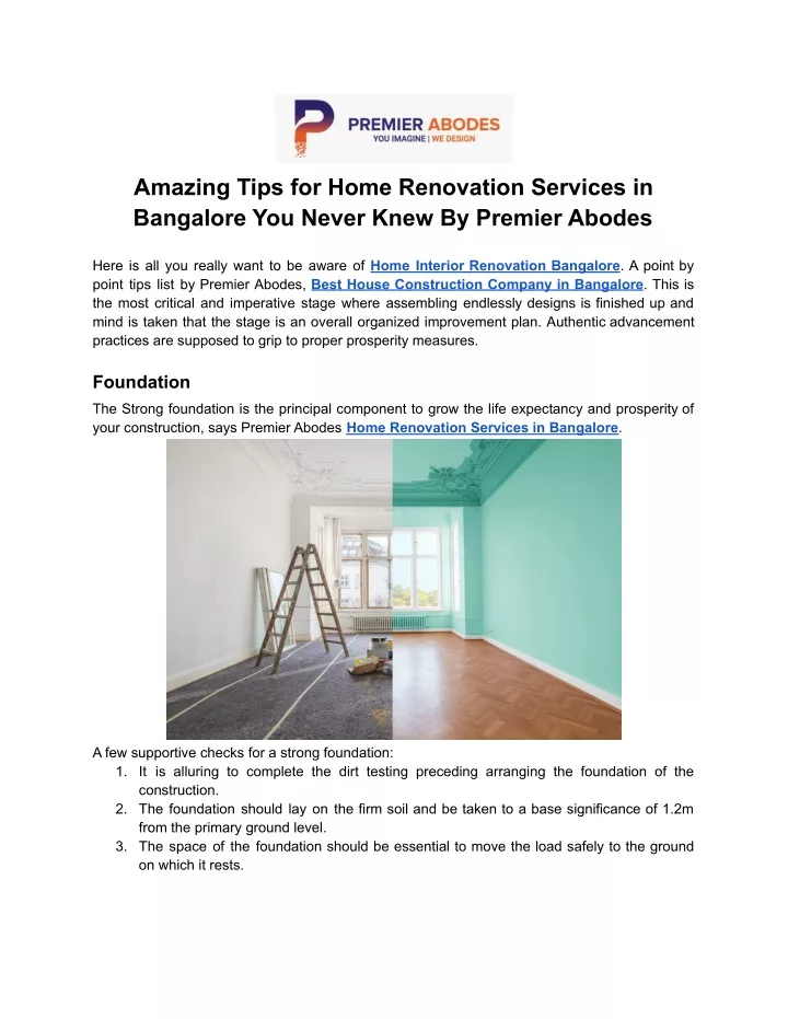 amazing tips for home renovation services