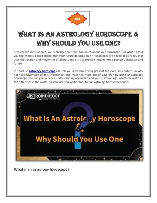 what is an astrology horoscope what