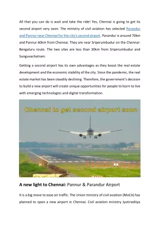 Pannur & Parandur Airport