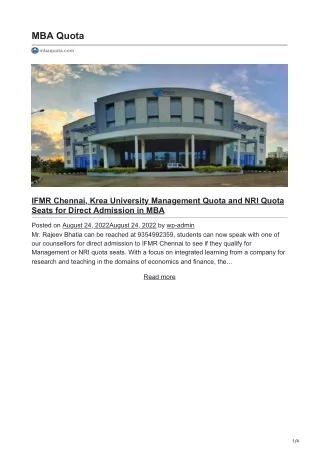 mba quota