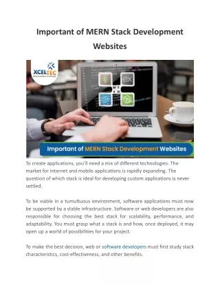 important of mern stack development