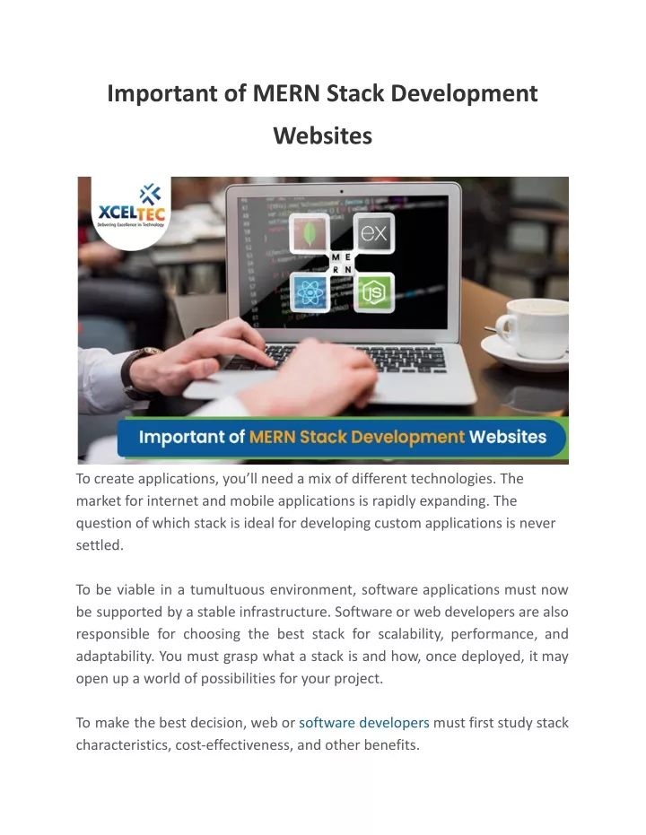 PPT - Importance Of MERN Stack Development Websites | XcelTec ...